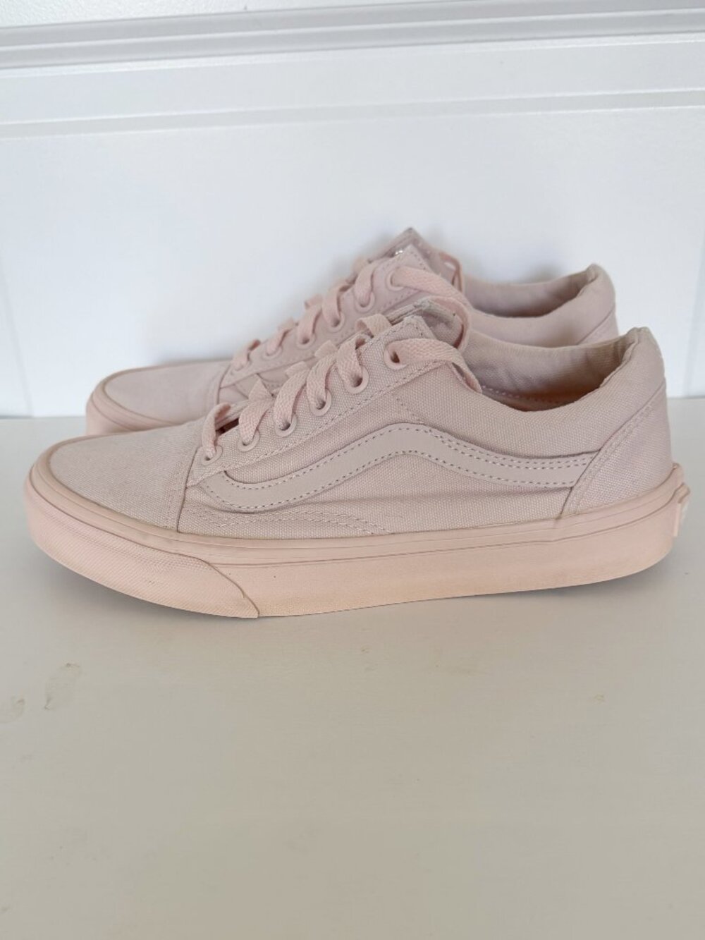 Vans Off The Wall Low Top Sneakers in the Gorgeous Blush Pink Mono